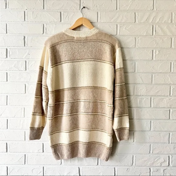 Vintage 80s silk angora wool blend ivory sweater - Picture 4 of 11